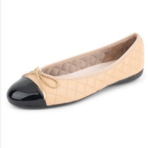 NEW Paul Mayer Attitudes Quilted Leather Ballet Flats Sz 10M Country Club Luxury
